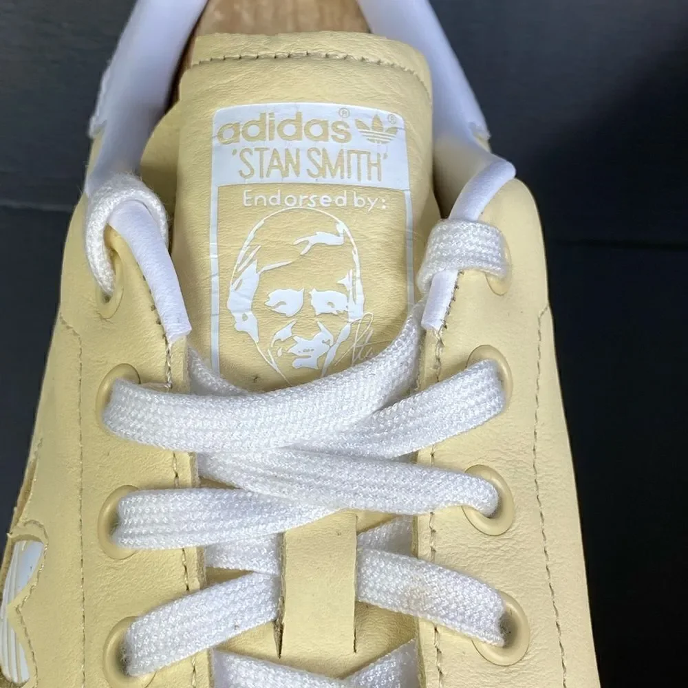 Adidas Stan Smith Men's Shoes White-Easy Yellow  sneaker size 10 - Picture 3 of 9